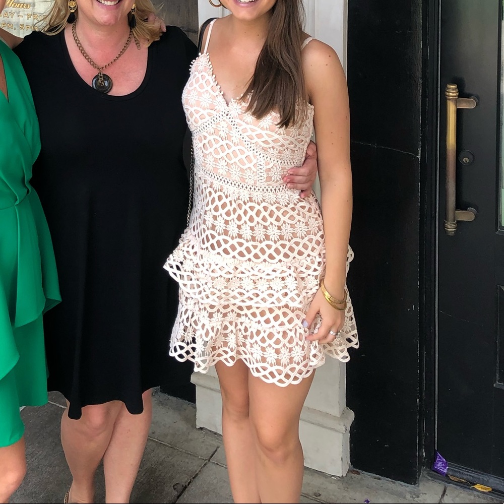 Lulu’s white and pink dress